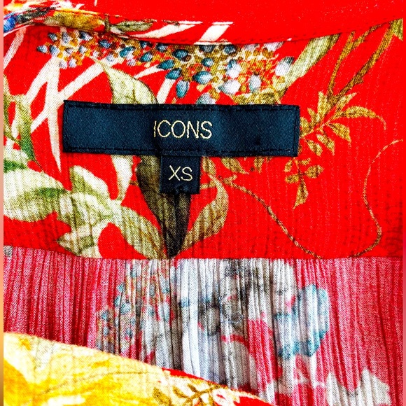 ICONS Cha Cha Red Floral Print Wrap Dress - Picture 4 of 4